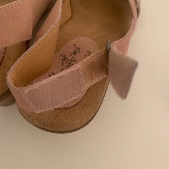 Coldwater Creek Walk with Me Pink Leather Open Toe Slingback Pump Women's 9.5 - Picture 8 of 10